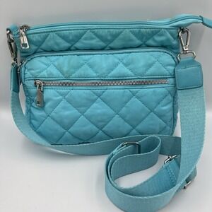 I.N.C. INTERNATIONAL CONCEPTS Margeauxx Quilted Crossbody Aqua Blue Summer Vacay